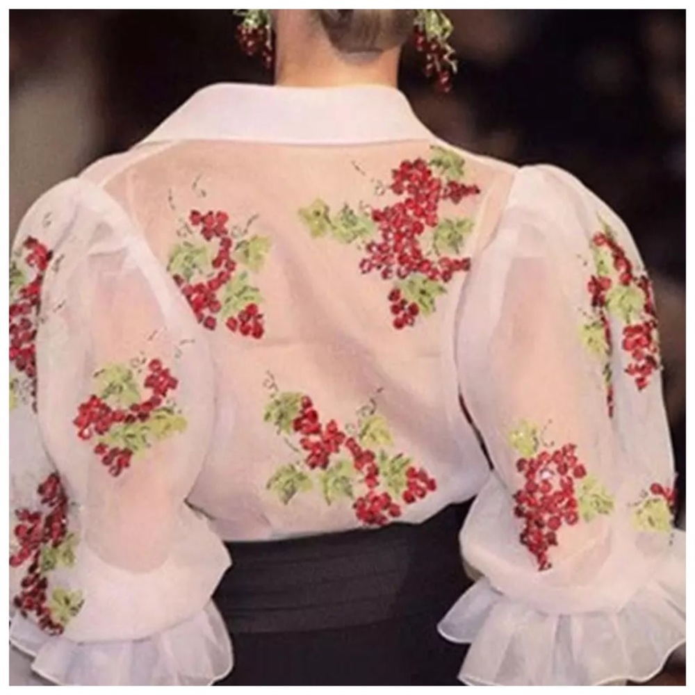 The PATRIZIA Sheer Cherry Blouse - Picture 2 of 6